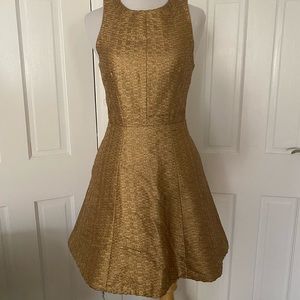 Rag and bone metallic gold dress sz 0 flare